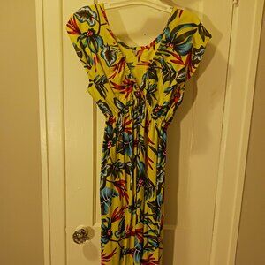 NWOT rayon pullover floral maxi dress